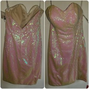 Sequin strapless dress